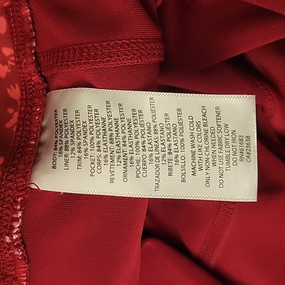 Jockey Red/Pink Floral Skort, Women's Size Extra Large, Great Condition - Picture 5 of 7